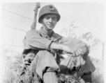 GIs, possibly stateside, during WWII, possibly at at Camp Swift, Texas.  Photograph developed in 1943 by Renfro's Photo Service.