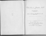 The wartime notebook of S/Sgt. Tom L. Grady, A. A. F, ASN 31108546. In his notebook, as a talented and curious young artist while in the CBI, he recorded scenes and vignettes that he saw in his life. He also recorded names and contact info for the people he met.  Inside the cover he has recorded that the notebook should be sent to a relative "If I appear to be absent." The reality of war.