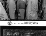 Maj. Gen. G. X. Cheves, C/G of SOS in China inspecting personnel of the 95th Station Hospital at APO 627.  Kunming, Yunnan Province on December 13, 1944.  Photo by Pvt. S. Israel.  Passed by censor William E. Whitten.