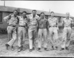 American flyers pose in Yunnan, China, during WWII. Likely 308th Bombardment Group.