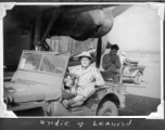 Radar men at Chenggong air base, Yunnan, China. During WWII.  Ira Underwood, Jack Leonard.  374th Bombardment Squadron B-24 "Massa's Dragon" #42-109862 in revetment at Chenggong.