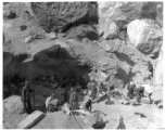 Local men at work at a quarry near Kunming, China, during WWII.