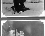 Scenes in Kunming, China, area during WWII: Cigarette vendor, man holding child.