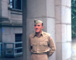 An American officer poses in China (probably Kunming), during WWII.