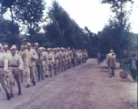 Nationalist soldiers marching in SW China. During WWII.