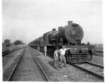 Railroad in India as seen by men of the 2005th Ordnance Maintenance Company during WWII.