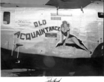 The B-24 "Old Acquaintance", serial no. 44-40826, in the CBI during WWII.  Selig Seidler was a member of the 16th Combat Camera Unit in the CBI during WWII.