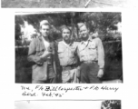 ATC flyers on R&R to the "Assam jungle, Burma," during February 1945.  Middle image, left to right:       Richard "Dick" Harris       F/O Bill Carpenter       F/O Harry Berd