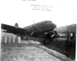 A C-47 in a ditch at the end of a short runway somewhere between Kunming and Myitkyina, during WWII.