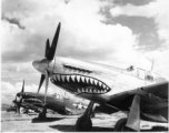 P-51s in a row in Yunnan, China during WWII.