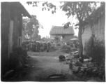 People gathered for corvee labor (or for market day) at Zhanyi, Yunnan, China, during WWII.