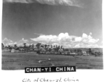 Rice paddies and walled town of Zhanyi, Yunnan, China, during WWII. December, 1944.