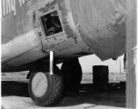 Camera port of F-7A/B-24 "The Flying Anvil." 24th Combat Mapping Squadron, 8th Photo Reconnaissance Group, 10th Air Force.