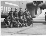 The crew of B-24 during training stateside. Crew members that mission were  Top row, left to right:  2nd Lt. William Staskiewicz (bombardier) 2nd Lt. William U. DuMond (navigator) 2nd Lt. John P. Burkett (pilot) 2nd Lt. Wallace I. Ackerman (copilot) Top row, left to right:  Cpl. Normal P. Reuter (asst. radio op) S/Sgt. Claude L. Crosby (ass't. engineer) S/Sgt. Herbert W. Robbs (engineer) Cpl. Leroy P. Miller (gunner) Cpl. Vern S. Bergh (gunner) S/Sgt. Boleslaw A. Skurnowicz (radio op)