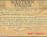 Telegram about Ewald Anton Mast.