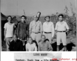 Line mess, Pfc Freddy, along with Chinese staff. This may be Suichuan, Jiangxi, air base. During WWII.