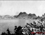 Looking towards Horse-Saddle Mountain (马鞍山) and the town area of Liuzhou city, Guangxi province, during WWII.