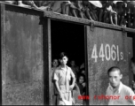 Chinese refugees on a train in Guangxi during Ichigo in the fall of 1944.