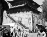 GIs stride through downtown Kunming during WWII.