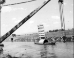 Boat on a canal in Yunnan province, China, during WWII.