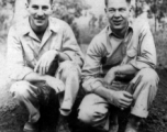 Al Lodoveco and Jay Rosencrantz in China, likely at Yangkai, during WWII.