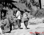 Local people in a village Yunnan province, China. During WWII.