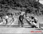 Bridge demolition during the evacuation before the Japanese Ichigo advance in 1944, in Guangxi province.
