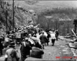 Refugees fleeing around either Liuzhou or Guilin during the evacuation before the Japanese Ichigo advance in 1944, in Guangxi province.