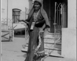 A blind beggar in Calcutta, India, during WWII.  Photo from O. P. Noel.