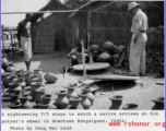 T/5 GI observes potter In Bongaigaon, India, during WWII.  Photo from Doug MacLeod.