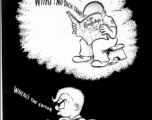 A cartoon about a GI who is upset to not see his favorite comic "Dick Tracy" in the latest CBI Roundup newspaper.