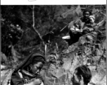 Medic vaccinates Lisu tribe woman against plague on Burma Road.  Photo by Sgt. Onedil (??), photo submitted by Syd Greenberg.