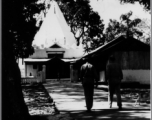 Two GI tourists approach Monkey Temple during WWII.  Photo from Roland Speckman.