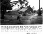 American personnel were welcome to visit the rural village next to Gushkara Air Base, and people seen to enjoy talking to members of the 40th Photographic Reconnaissance Squadron on a daily basis. During WWII.  Photo from Glenn S. Hensley.