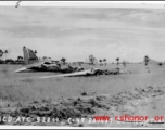 C-47 transport airplane #293689 crashed and burned in a field in the CBI during WWII. September 22, 1944. ICD ATC.