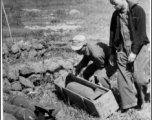 Workers in China unbox aerial bombs in the CBI during WWII. 