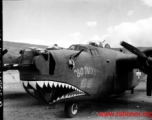 The B-24 "80 Days" in a revetment somewhere in China.