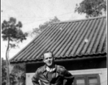 An American flyer in Yunnan province, China, during WWII. In the CBI.