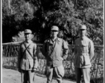 38th Chinese Division generals Ho, Sun, Tong. Photo from Lt. Col. Charles E. Mason.