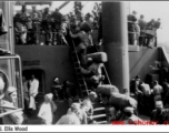 GIs on the ship back home to the US after the war.  Photo from J. Ellis Wood.