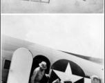 VIP officers exit transport airplane in the CBI during WWII.  Photo by 4th Photo Tech Unit, provided by Dorothy Yuen Leuba.