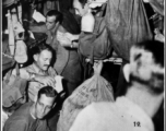GIs crowded into bunks on the Marine Raven on their return from the CBI to the US after the war.  Photo from "Edmonds."
