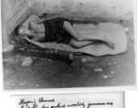 Impoverished Chinese man sleeping, Kunming, china, June 1945.
