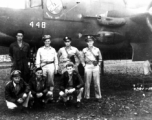 Standing in front of B-25 #448 of the Ringer Squadron. China, July 1944.