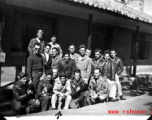 The men hanging out in Yangkai (Yangjie), Yunnan province, China. Walter S. Polchlopek is marked with an arrow.  Walter S. Polchlopek, Corporal, was lost on May 20, 1944, over the sea near the south east coast of China, after a B-24 mission to strike Japanese shipping.