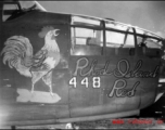 B-25 bomber "Rhode Island Red," #448.  "Queen of the Squadron, agree?"  From the collection of Frank Bates.