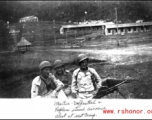 "Martin, Deffenthal, and Kaplan stand air raid alert at rest camp."  This is an unknown camp location, and should not be Camp Schiel rest station in Yunnan, China.