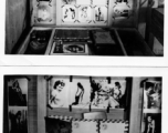 A travel box with letters and pin-up girl pictures in the barracks on an American base in Yunnan, China, during WWII.