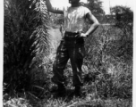 R. T. Dodson at  Camp Kanchipara, April 1945.