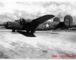 The B-24 bomber "中国美人" (China Beauty; serial number 240367) in the CBI during WWII.